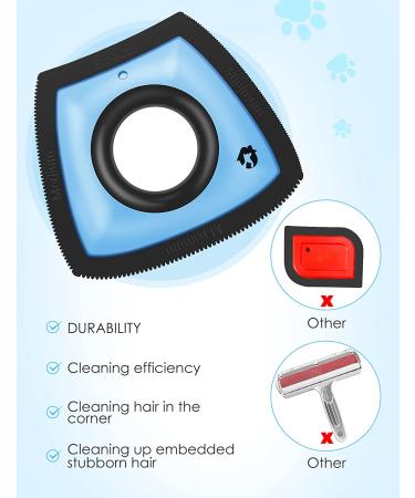 Gobeigo Pet Hair Remover for Couch/Car Detailing - Mini Dog & Cat Fur Removal Brush in Blue - Ideal for Auto Detailers & House Cleaners - Works on Fabric, Furniture, Couches, and Carpets - Buy Online on SooperMarket.com