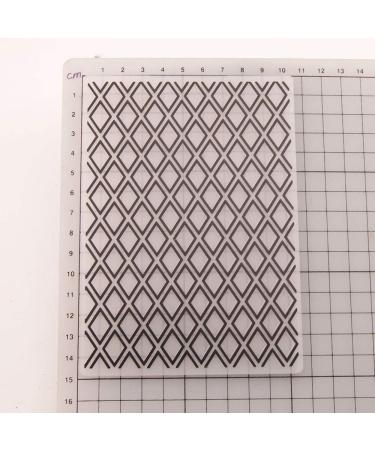 LZBRDY 4.1 x 5.8 Inch Diamond Lattice Layering Plastic Embossing Folder for Scrapbooking and Card Making - Christmas Craft Essential - Buy Online on SooperMarket.com