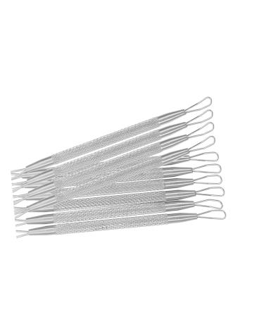PLAFOPE 7pcs Double-headed Extrusion Ring Blackhead Pimple Comedone Removal Tool Pimple Tool Stainless Steel