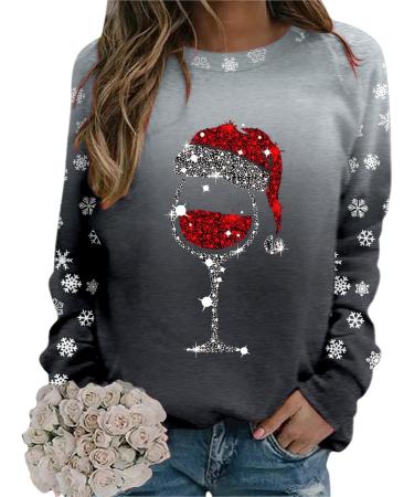 Women's Christmas Snowman Penguin Print Sweatshirt - Black, Size L - Buy Online on SooperMarket.com