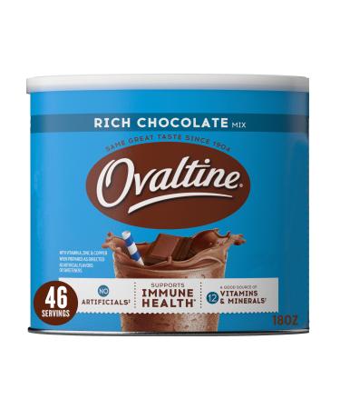OVALTINE Rich Chocolate Milk Mix 18 oz. Canister