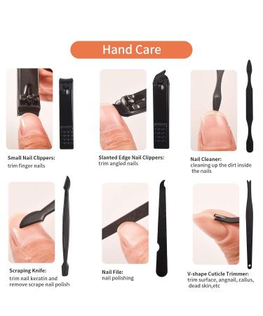 Tirdkid 12Pcs Nail Clipper Manicure Set in Brown PU Leather Case - Stainless Steel Pedicure Kit for Men and Women - Buy Online on SooperMarket.com