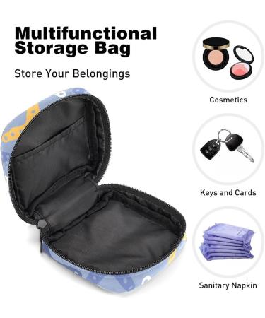 Starfish Pattern Menstrual Cup & Sanitary Napkin Storage Bag | Portable Period Pouch for Women & Teen Girls - Multi-Colored - Buy Online on SooperMarket.com