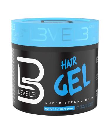 Level 3 Hair Gel - Super Strong Hold - Flake Free - Long Lasting Shine L3 - For Men and Women - Level Three Gel - Add Volume and Texture (500 ML) 16.91 Fl Oz (Pack of 1)