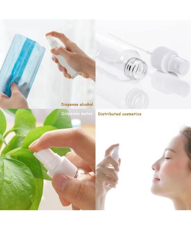 8 Pack 20ml Transparent Travel Spray Bottles | Refillable Cosmetic Containers for Men & Women | Free Labels Included - Buy Online on SooperMarket.com