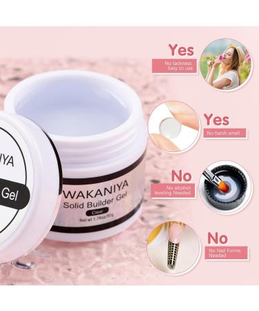WAKANIYA Solid Gel Builder - 3D Sculpting Gel for Nail Art | Non-Sticky Hand Carving & Clear Gel for Salon & DIY - Ships Worldwide - Buy Online on SooperMarket.com