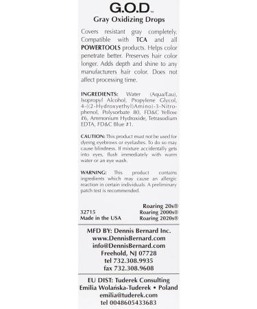 Authentic GOD Original Gray Oxidizing Drops | Mix for Guaranteed Grey Coverage 1 Fl Oz - Buy Online on SooperMarket.com