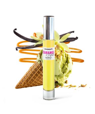 Goodman's Women Perfume Roll-On Fragrance Oil Long Lasting Luxury Rollerball Mini Perfume Alcohol Free 10ml (Caramel Pistachio)