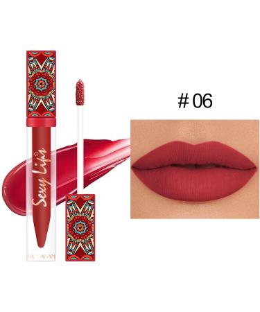 6-Piece Nude Matte Liquid Lipstick Set - Long Lasting, Waterproof Lip Gloss for Women - Gift for Makeup Enthusiasts - Set D - Buy Online on SooperMarket.com