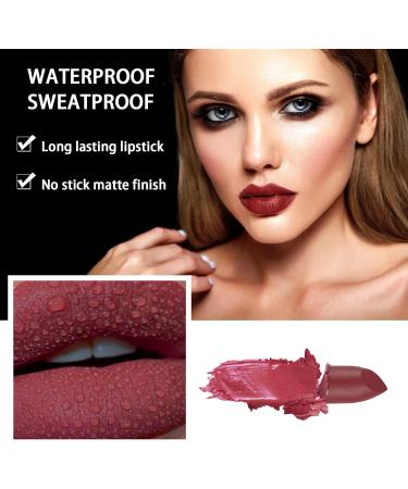 Velvet Dark Red Long Lasting Lipstick - Waterproof, High Coverage Lip Color for Women - Buy Online on SooperMarket.com