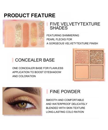 10 Colors Eyeshadow Palette with 6 Brushes - Matte, Shimmer, Glitter Eye Makeup Set - Long Lasting, High Pigment Formula for Natural Look - Buy Online on SooperMarket.com