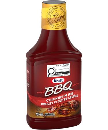 Kraft Chicken & Rib BBQ Sauce 455ml 455mL (Pack of 10) Chicken & Rib - Buy Online on SooperMarket.com