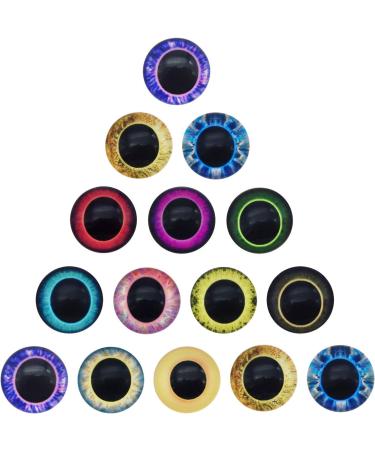 10 Pairs 25mm Owl Bird Glass Eyes for Art Dolls, Sculptures, Masks, Taxidermy - Flatback Design - Buy Online on SooperMarket.com