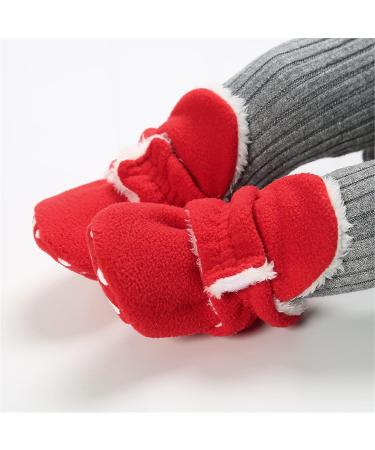 TMEOG Baby Booties Slippers | Infant Boots for Boys Girls | Winter Sock Crib Shoes 0-18 Months | 0-6 Months | Red - Buy Online on SooperMarket.com