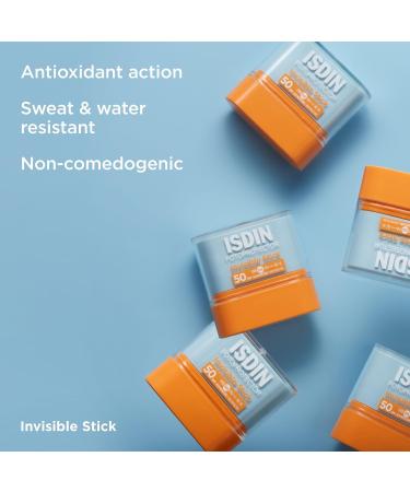 ISDIN Invisible Stick SPF 50 Invisible Sunscreen Stick for Sensitive Areas that is Applied Comfortably 10 gr - Buy Online on SooperMarket.com