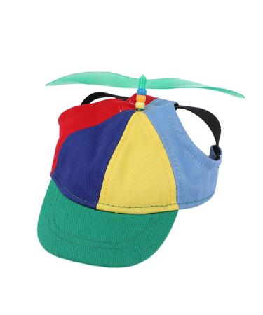 Propeller hat for dogs |Hat in the form of a helicopter |Propellar hat made of cotton for pets accessories for decorative outside cute colorful green M