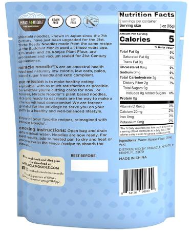 Miracle Noodle Shirataki Spaghetti - Ready-to-Eat Konjac Noodles, Pack of 6 - Keto, Paleo, Vegan, Gluten-Free, Low Carb, Low Calorie, Soy-Free - Buy Online on SooperMarket.com