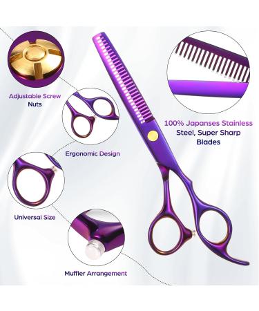 Wenshall Professional Hair Scissor for Hairdressers & Barbers - Stainless Steel Hair Cutting Shears (6.5 inch, Purple) - Buy Online on SooperMarket.com