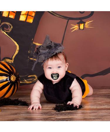 Bexdug Baby Pacifier - Funny Halloween Pumpkin Skull Vampire Teeth Soother for Babies | Perfect Halloween Decor - Buy Online on SooperMarket.com