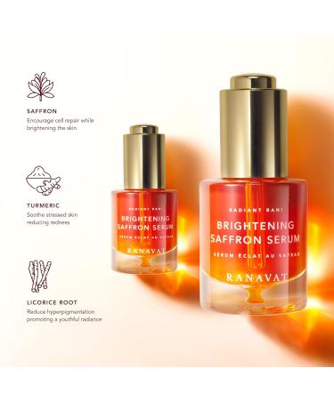 RANAVAT Brightening Saffron Face Serum | Discoloration & Dark Spot Corrector | Vitamin C Alternative for Hyperpigmentation (0.17 oz - Buy Online on SooperMarket.com