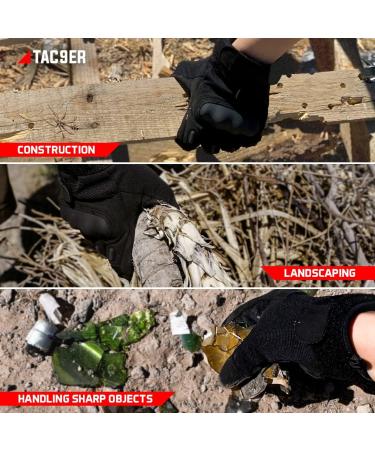 TAC9ER Kevlar Lined Tactical Gloves - Full Hand Protection Black Tactical Gloves  Cut and Temperature Resistant  Motorcycle Gloves  Touchscreen Friendly  Paintball and Airsoft Gloves for Men and Women Medium - Buy Online on SooperMarket.com