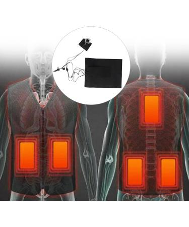 Plplaaoo 2-in-1 USB Electric Heating Cushion - 3-Speed Adjustable Temperature Waterproof Fabric Heater for Jackets and Clothing - Buy Online on SooperMarket.com