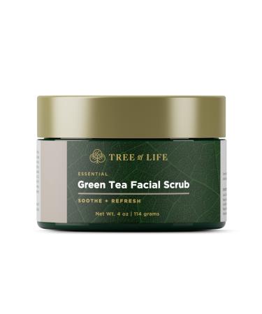 Tree of Life Exfoliating Facial Scrub with Antioxidants | Face Scrub with Green/White Tea Extract  4 Oz