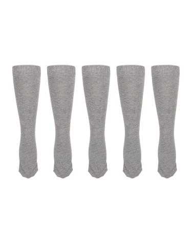 5Pcs Stump Socks Breathable Thicken Cotton Prosthetic Limb Socks Elastic Amputee Socks Stump Shrinker for Stump Protection (Grey) (XL)