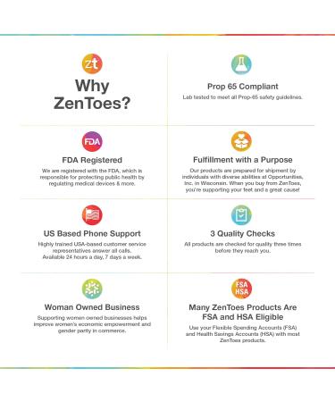 ZenToes Silicone Toe Spacers - Correct Toe Alignment & Bunion Relief - 1 Pair (Moonlight) | International Shipping Available - Buy Online on SooperMarket.com