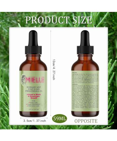 Organic Rosemary Oil for Hair Growth | Natural Essential Oil for Hair Loss & Damage Treatment 1 Piece - Buy Online on SooperMarket.com