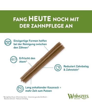 Whimzees by Wellness Stix - Natural Grain-Free Dental Care Snacks for Large Dogs | Monthly Pack of 30 Couch Sticks | Size L - 1 kg (1 Pack) - International Shipping Available - Buy Online on SooperMarket.com