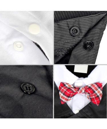 AmzBarley Baby Boys Gentlemans Outfit Suit | Tuxedo Rompers | Black 103 | 12-18 Months - Buy Online on SooperMarket.com