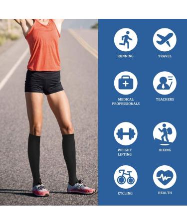 Evolyline 3 Couple Compression Stockings for Men & Women - Medical Support Socks for Leg Pain Varicose Veins & Thrombosis - Open Lace Design - Black S-M - Buy Online on SooperMarket.com