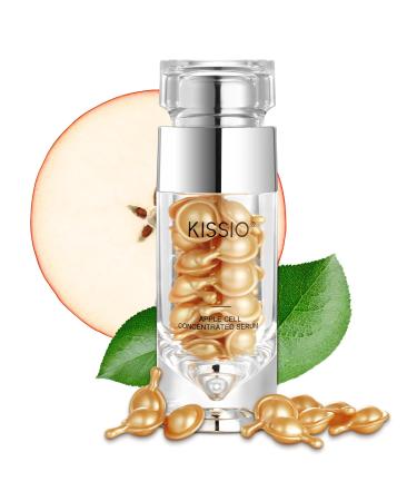 KISSIO Apple Cell Serum Anti Aging Serum for Fine Lines and Wrinkles Hydrating and Antioxidant Face Moisturizer Plump and Firm Night Use Concentrate Serum 30 Capsules Serum