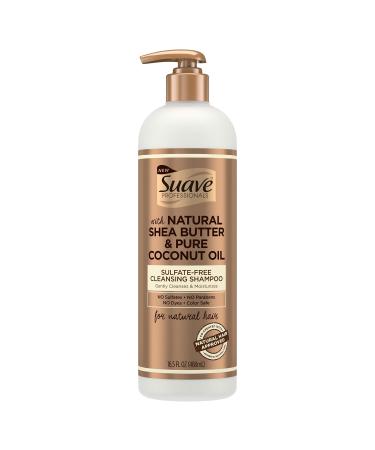 Suave Professionals Natural Shea Butter & Pure Coconut Oil Sulfate-Free Cleansing Shampoo 16.5 Fluid Ounces