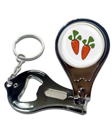BadgeBeast.co.uk Carrots - Key Ring Bottle Opener and Nail Clipper