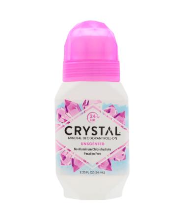 Crystal Mineral Body Deodorant Roll-On Unscented 2.25 oz (Pack of 6)