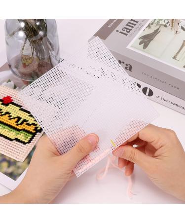 Caydo 4 Pieces 10 Count Plastic Mesh Canvas for Cross Stitch and DIY Crafts - 13.6 x 10.4 Inches - Buy Online on SooperMarket.com