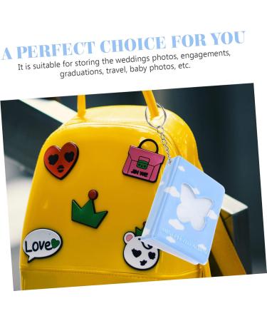 PRETYZOOM Mini Picture Album Keychain Photo Album Leather Scrapbook Wedding Picture Album Business Cards Holder Books Lovers Clip 11X8cm As Shown 4 - Buy Online on SooperMarket.com