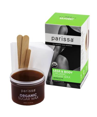 Parissa Organic Sugar Wax for Sensitive Skin - 100% Natural, Gentle Home Waxing Kit, 8 Fl Oz - Buy Online on SooperMarket.com