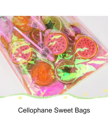 Cellophane Sweet Bags 100 Pcs 13x18cm Cellophane Party Bags with 100 Pcs Colored Twist Ties for Candy Treat Cookie Kids Party Gift Bags - Buy Online on SooperMarket.com