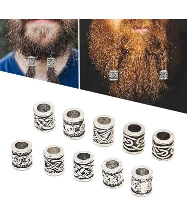 Buy 10pcs Viking Beard Pearls | Exquisite Dreadlock Hair Jewelry for Men | Durable DIY Accessories - Buy Online on SooperMarket.com