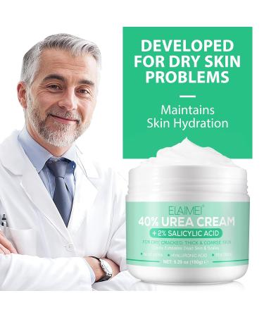 Urea Cream 40% with 2% Salicylic Acid - Best Callus Remover & Foot Repair Lotion for Dry Cracked Heels Knees & Hands (5.29 OZ) - Deep Moisturization & Skin Renewal - International Shipping Available - Buy Online on SooperMarket.com