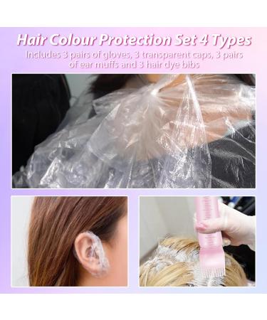 3Pcs Root Comb & Hair Dye Applicator Bottle Set | No Leakage Hair Tools - 6OZ with Graduated Scale | Multi-Coloured - Buy Online on SooperMarket.com