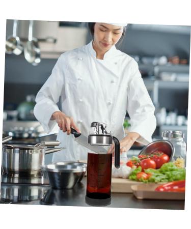Alipis Automatic Opening and Closing Oiler Glass Oil Pot Glass Dispenser Clear Container Oil Bottle Soy Sauce Bottle Kitchen Oil Pot Soy Sauce Container Stainless Steel Pp Soy Sauce Rack - Buy Online on SooperMarket.com