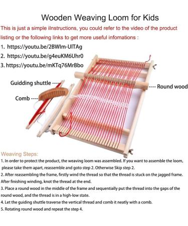 Mikimiqi Wooden Multi-Craft Weaving Loom - Large Frame for Kids' Handcrafting - 9.85x15.75x1.3 Inches - Buy Online on SooperMarket.com