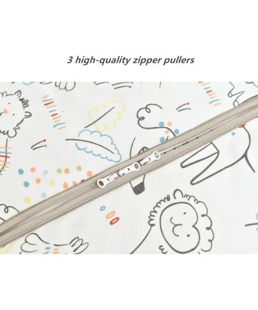 Chilsuessy Toddler Sleeping Bag with Feet | 2.5 Tog Baby Sleep Sack with Legs | CPC Certified Infant Cotton Wearable Blanket | Happy Zoo Design | 80cm/2-3 Years - Buy Online on SooperMarket.com