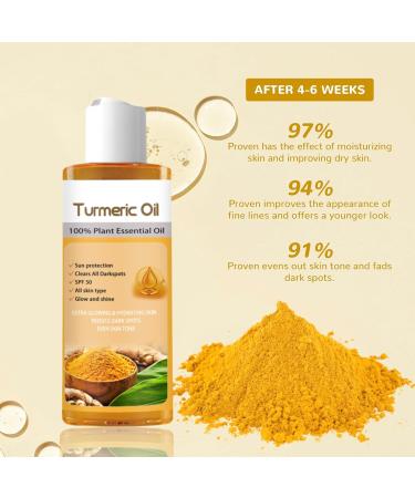 VEROA Turmeric Face Serum Oil - Natural Organic Hydrating Anti Wrinkle Serum Facial Oil With Turmeric Extract & Avocado Oil - Reduce Wrinkles Skin Brightening for All Skin Types - 100Ml - Buy Online on SooperMarket.com