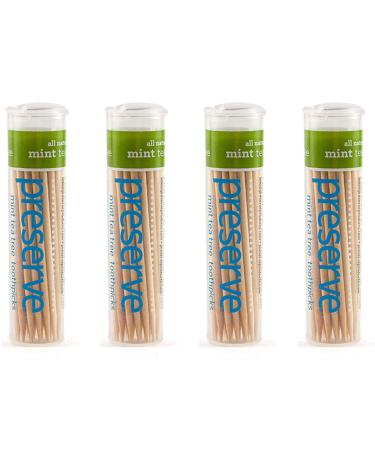 Preserve Mint Tea Tree Toothpicks (Set of 4)