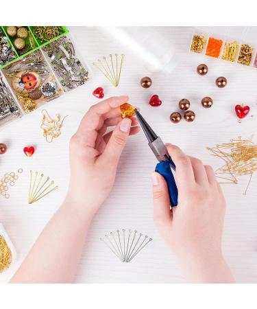 500 Pieces 50mm Eye Pins for Jewelry Making - Gold & Silver Ball Head Pins for DIY Earrings, Bracelets - Crafting Accessories Supply - Buy Online on SooperMarket.com